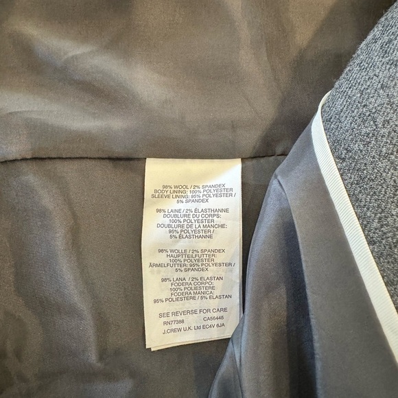 J.Crew Charcoal Grey Regent 4 Season Blazer - Picture 4 of 5
